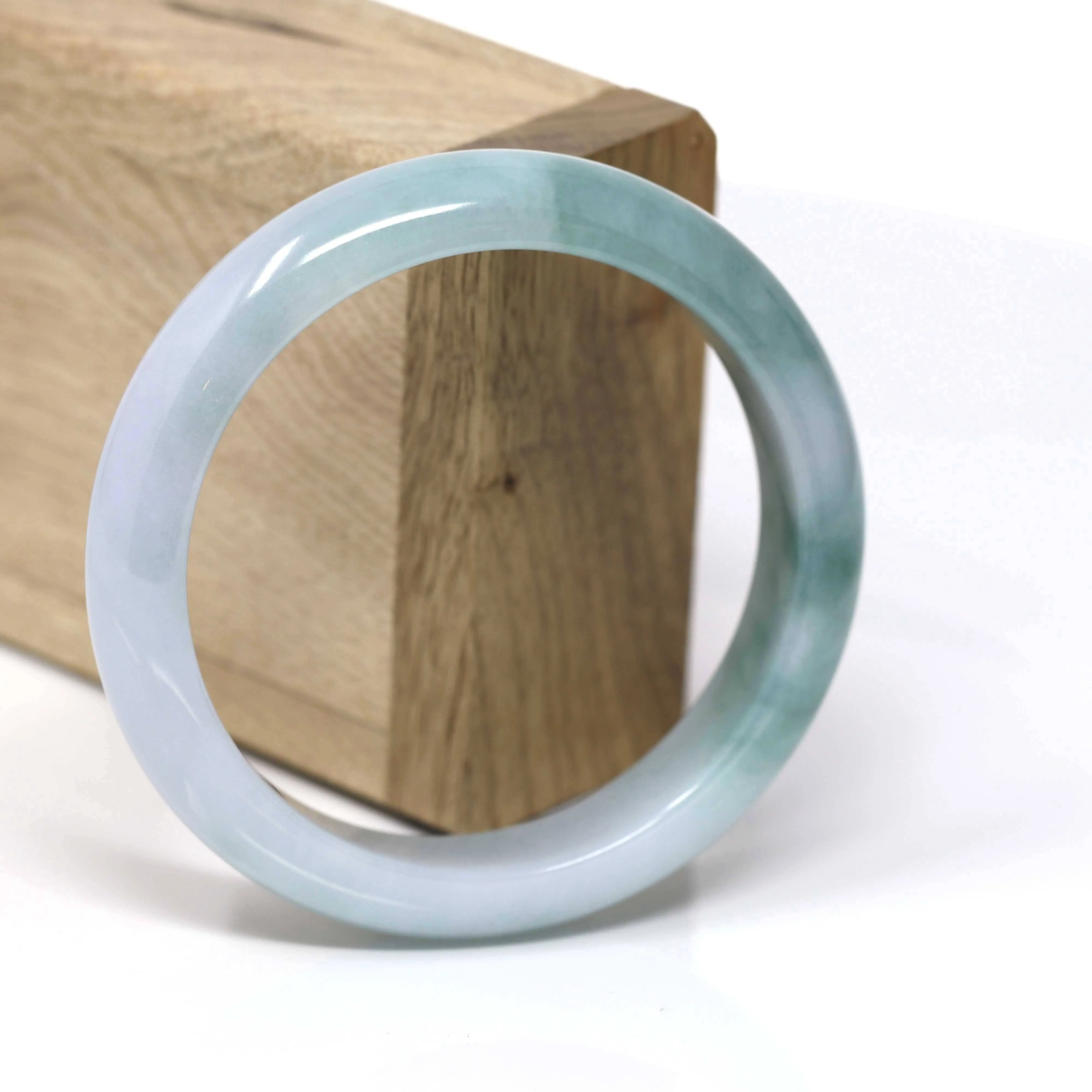 Real Burmese Jadeite Jade Bangle Bracelet (57.3 mm ) #467