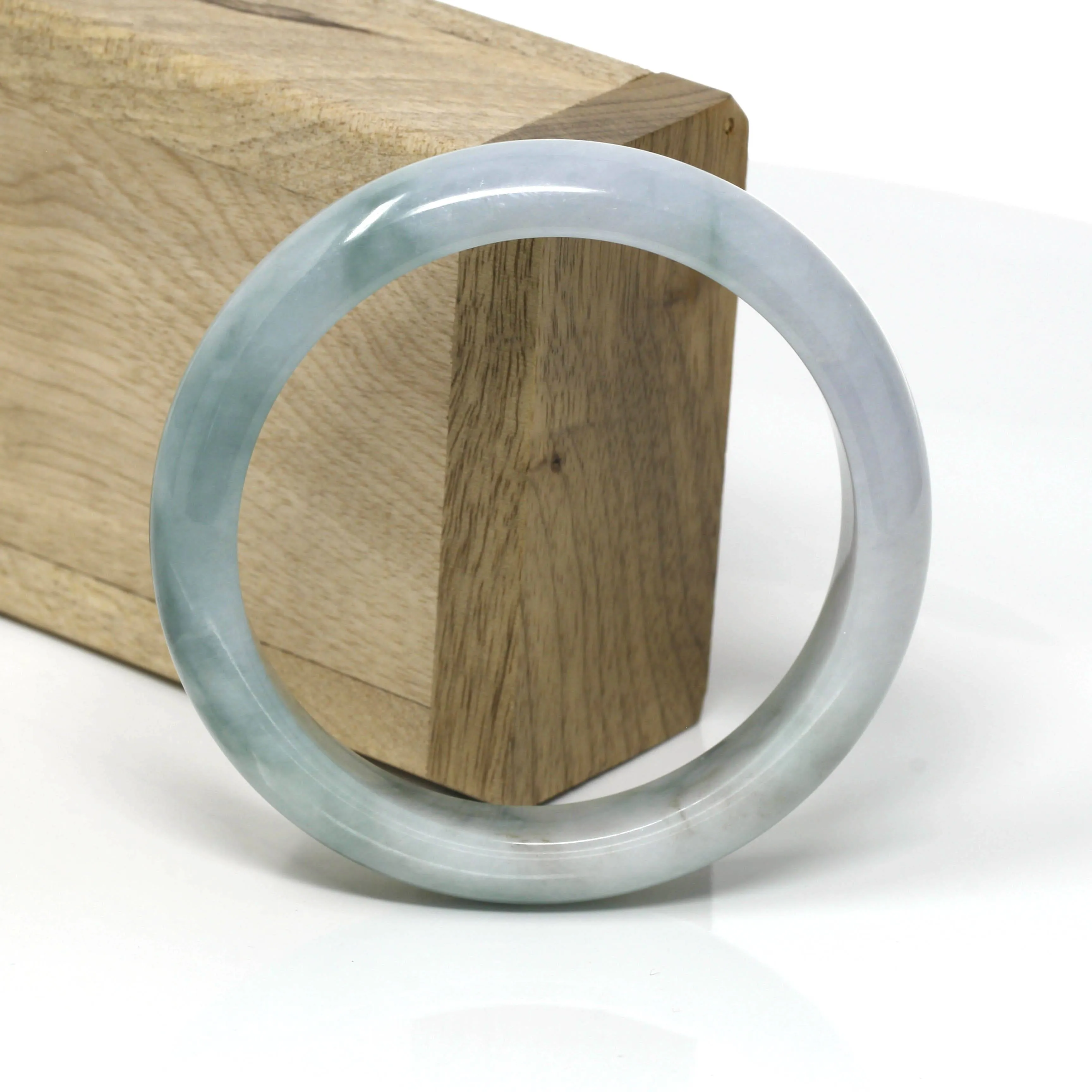 Real Burmese Jadeite Jade Bangle Bracelet (57.3 mm ) #467