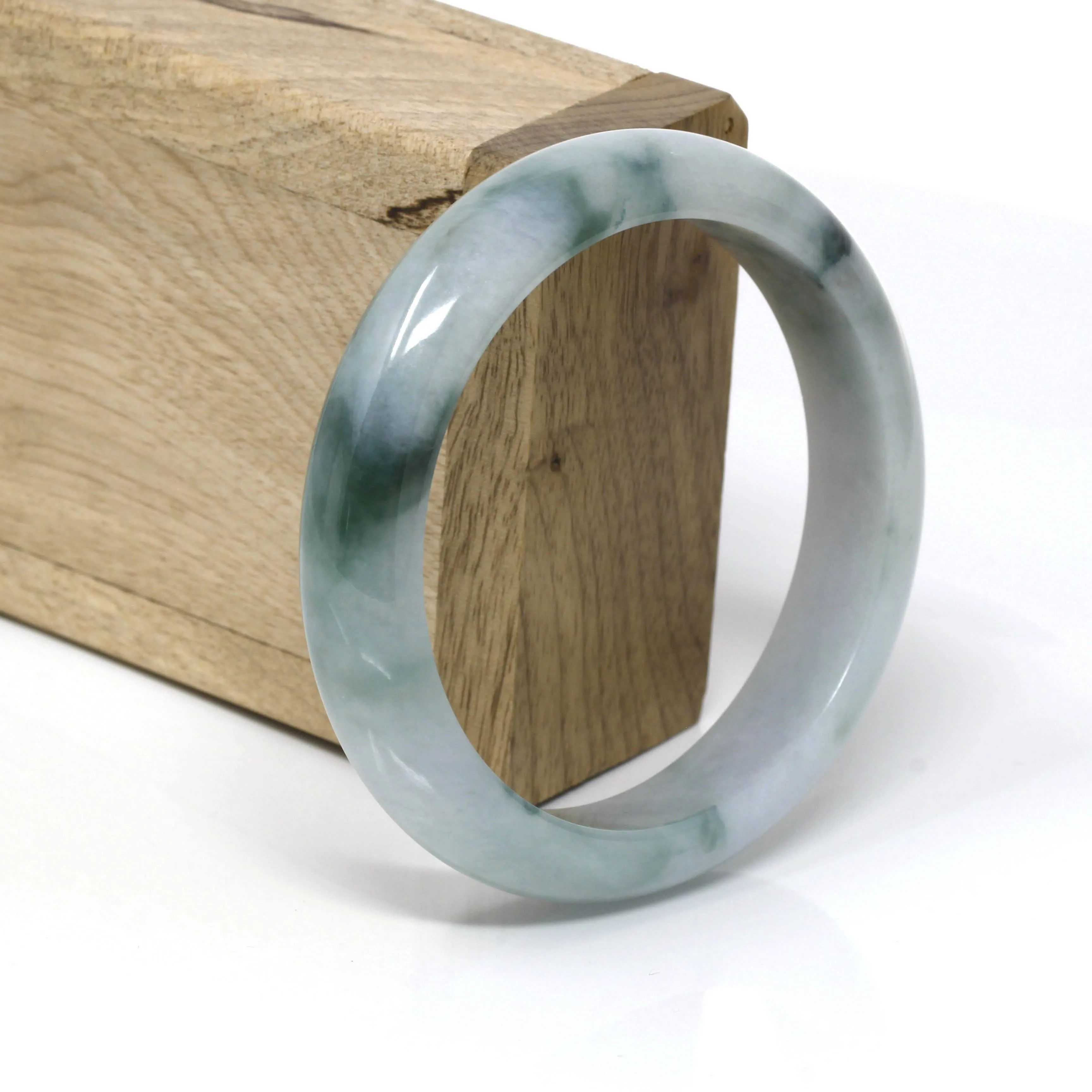 Real Burmese Jadeite Jade Bangle Bracelet (57.3 mm ) #467