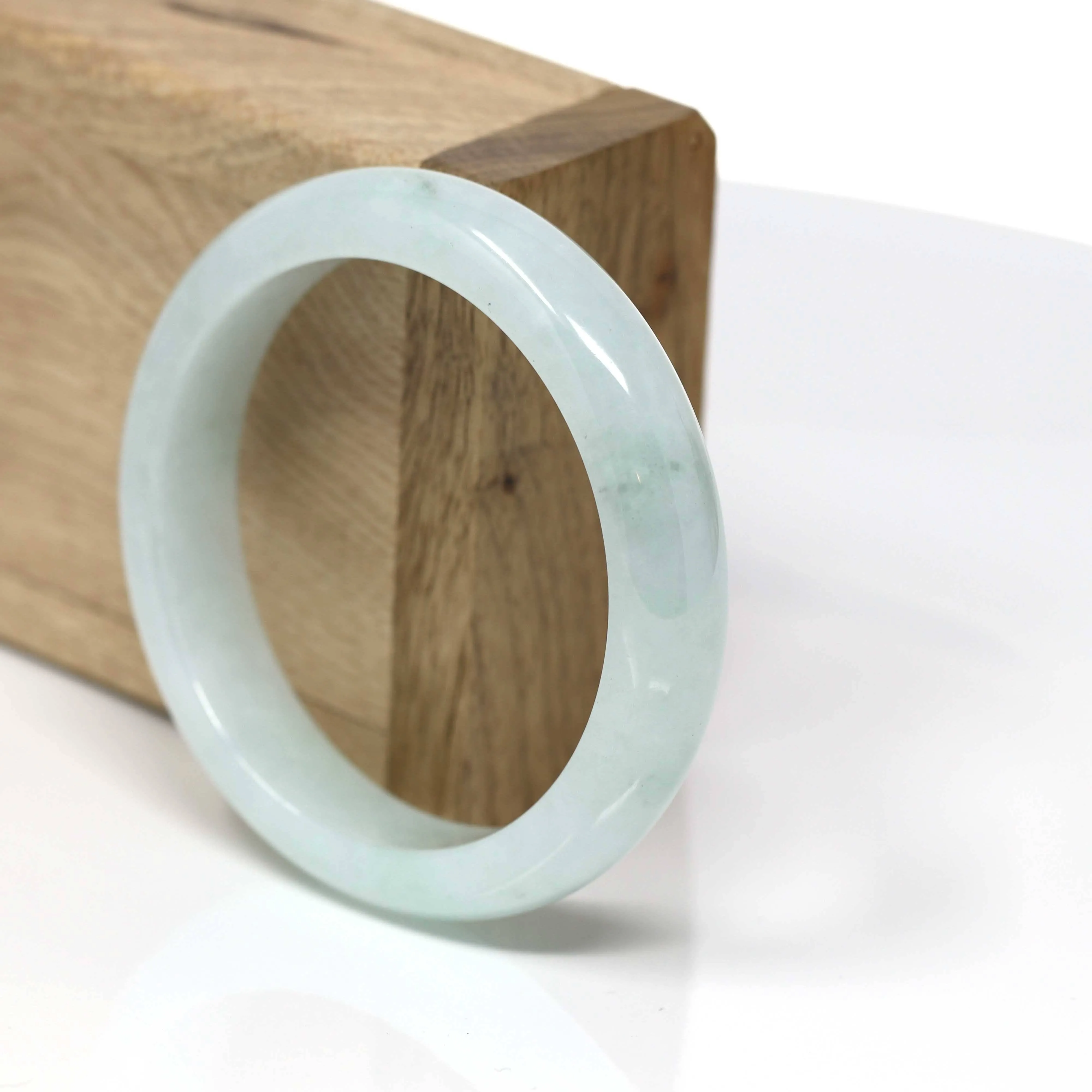 Real Jadeite Jade Bangle Bracelet ( 55.58 mm )#443