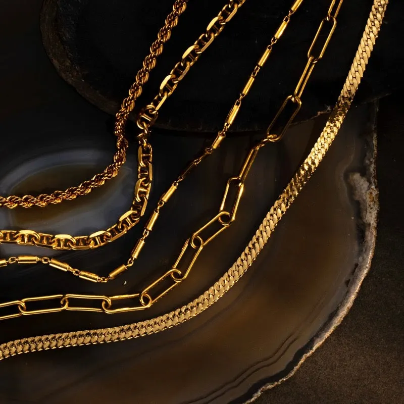 Rope Chain Necklace, Thick, Gold