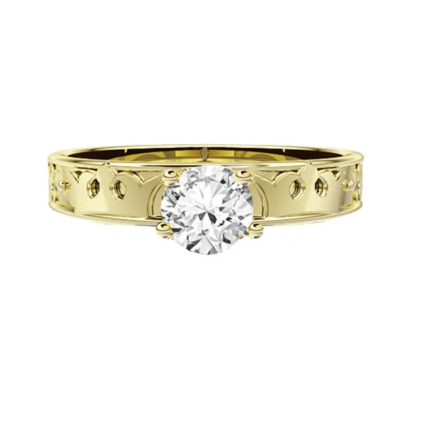 Exquisite Diamond Engagement Ring in Royal Edinburgh Luckenbooth Design