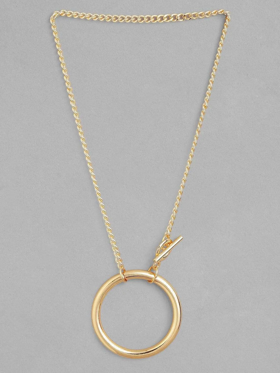 Rubans Voguish A Set of Gold Toned Necklace & Bracelet Set