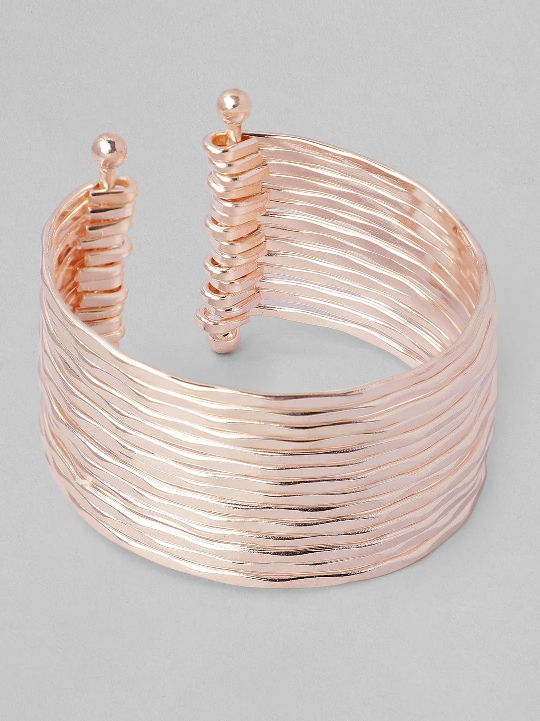 Rubans Voguish A Set of Gold Toned Necklace & Bracelet Set