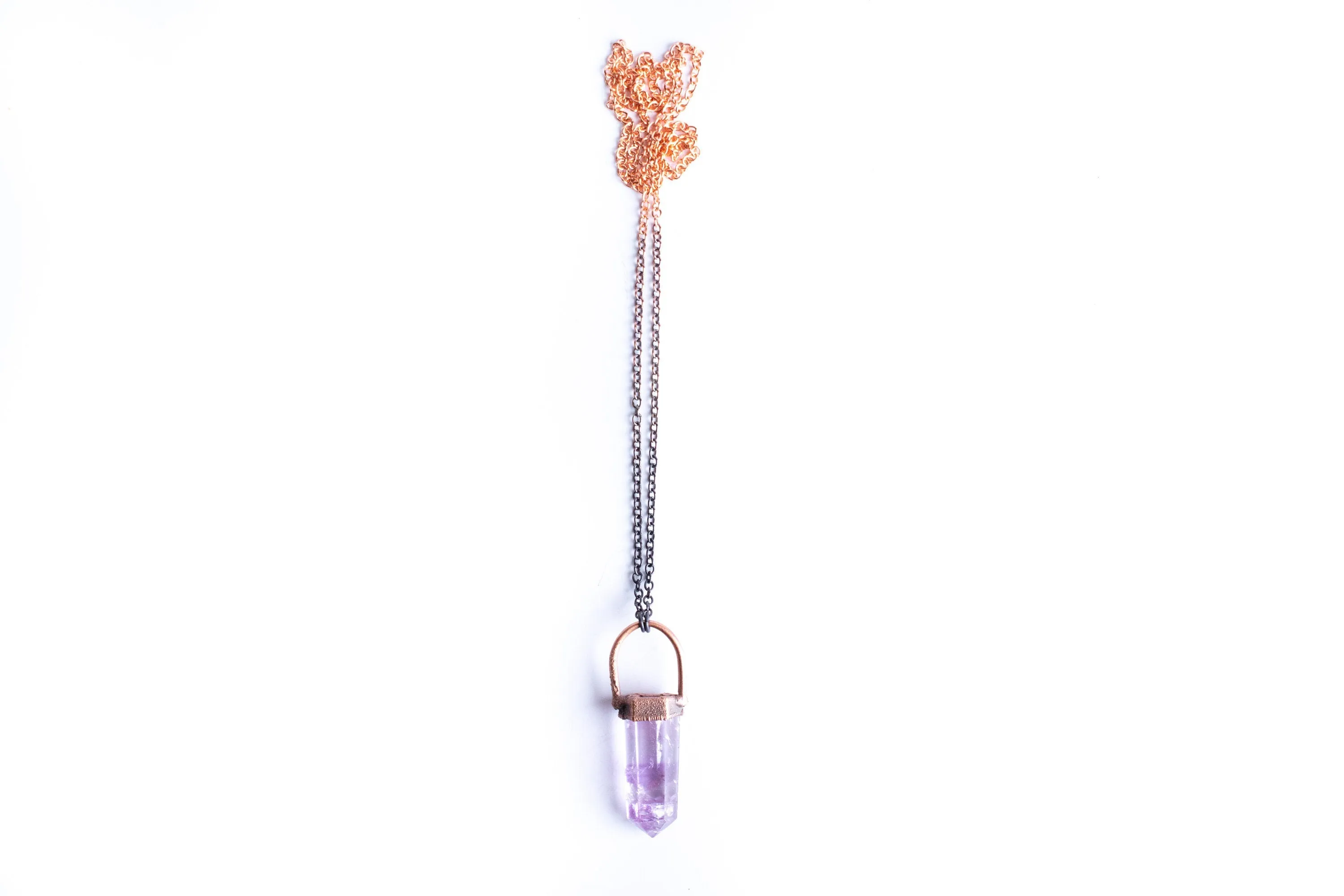 SALE Amethyst necklace | Polished amethyst necklace