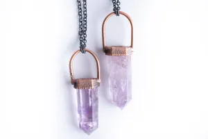 SALE Amethyst necklace | Polished amethyst necklace