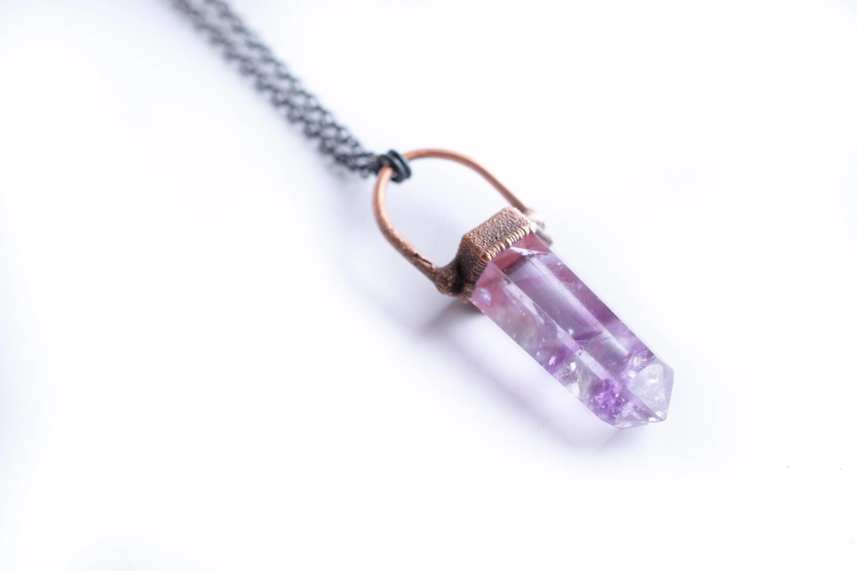 SALE Amethyst necklace | Polished amethyst necklace