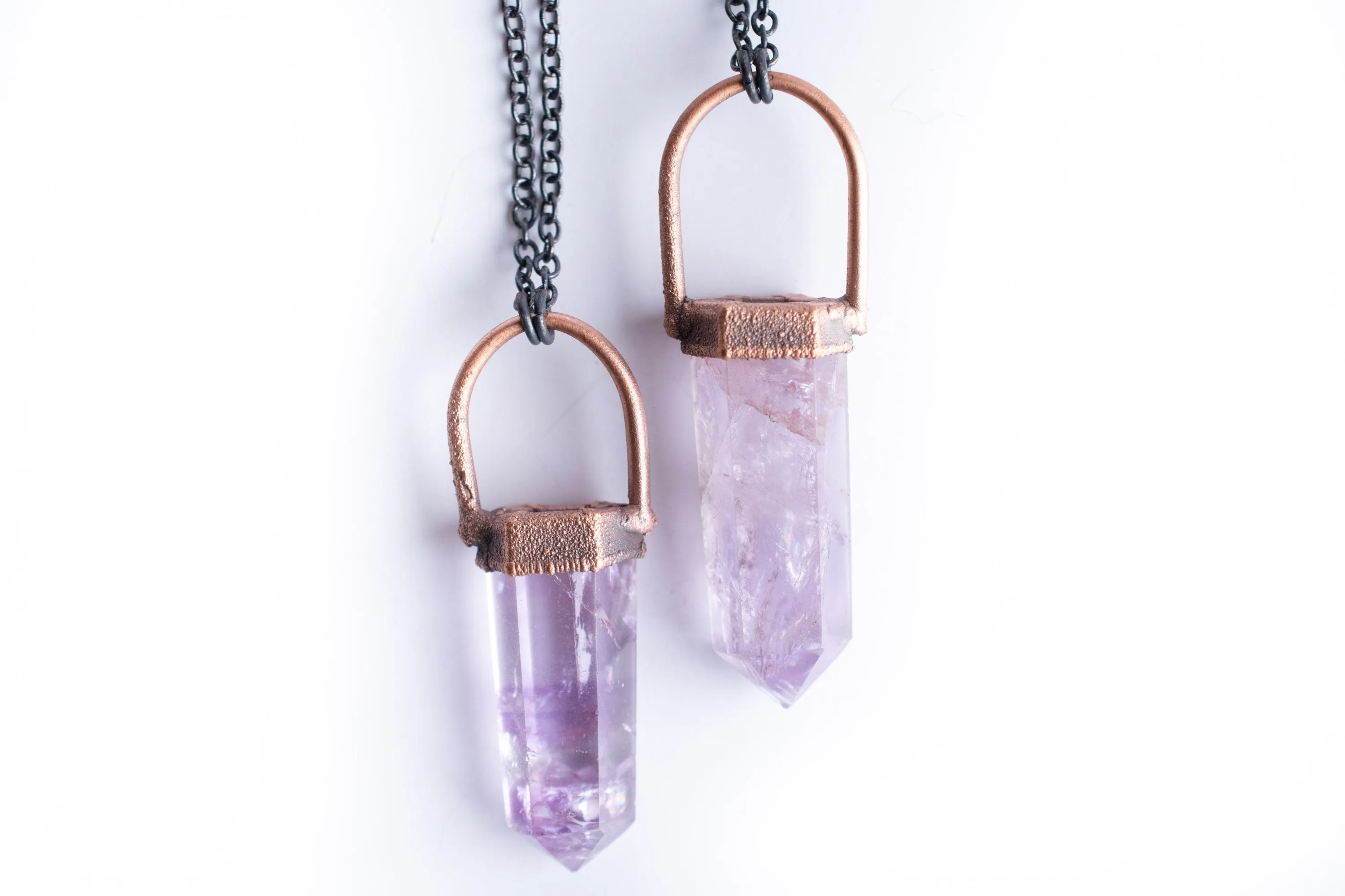 SALE Amethyst necklace | Polished amethyst necklace