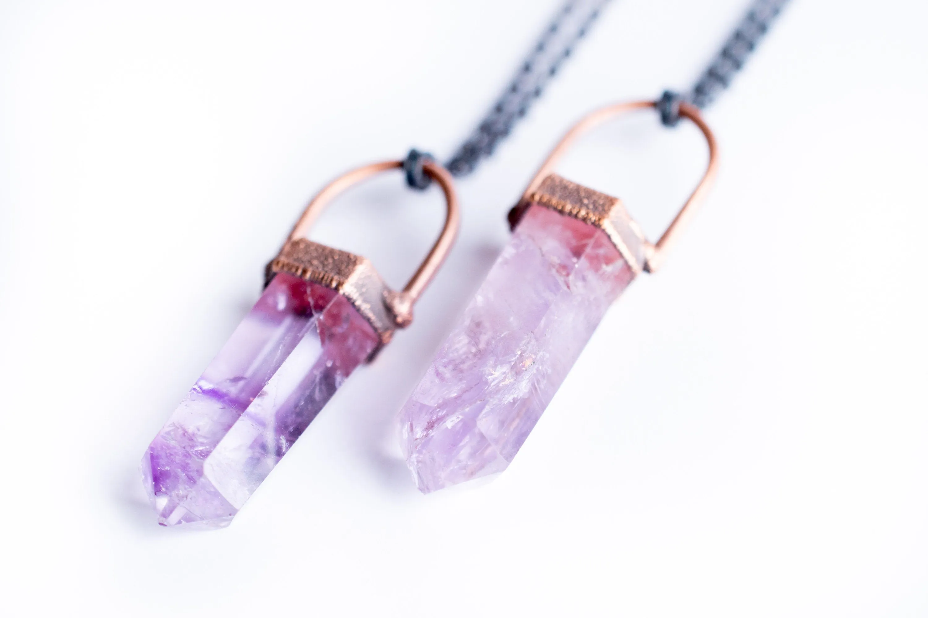 SALE Amethyst necklace | Polished amethyst necklace