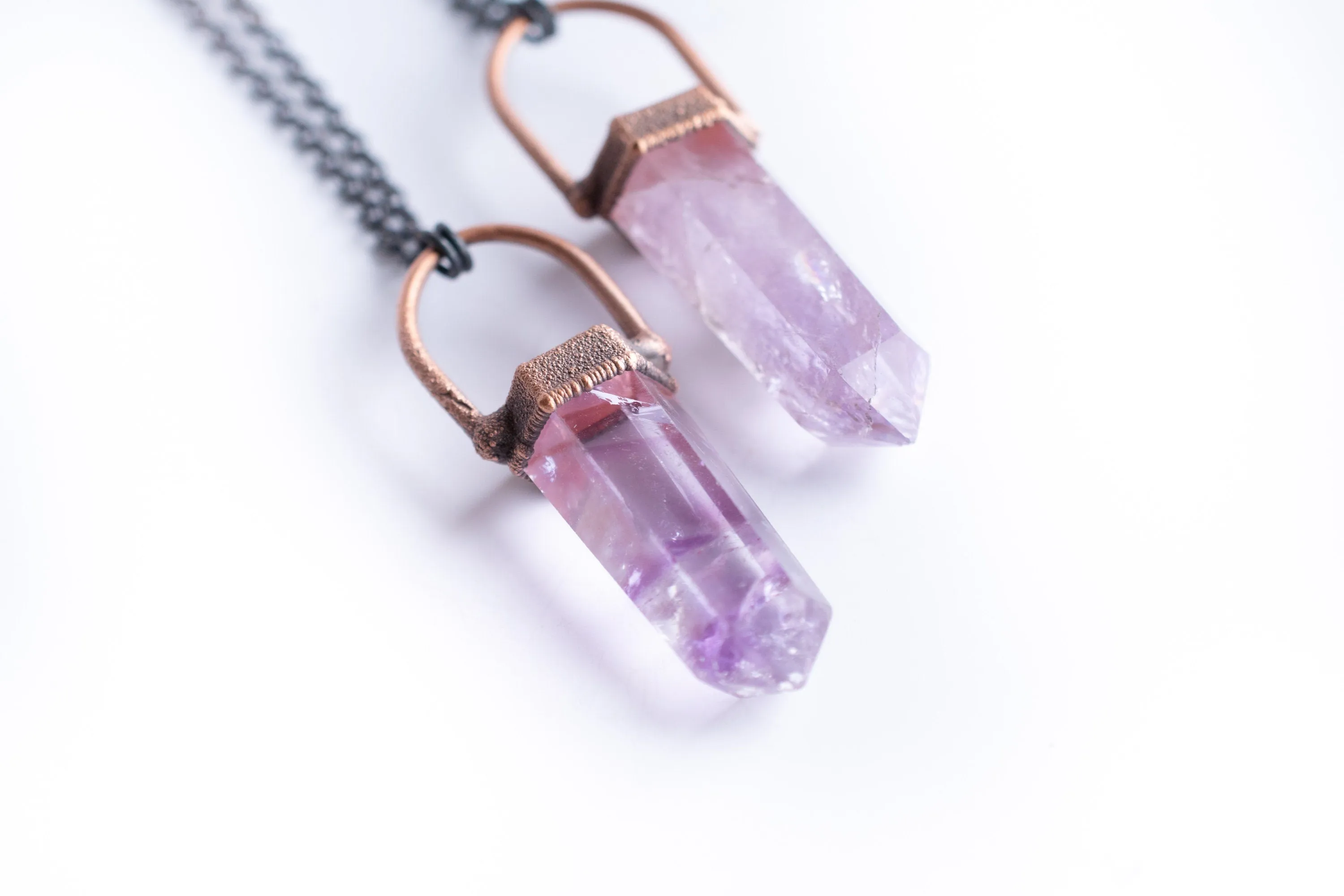 SALE Amethyst necklace | Polished amethyst necklace
