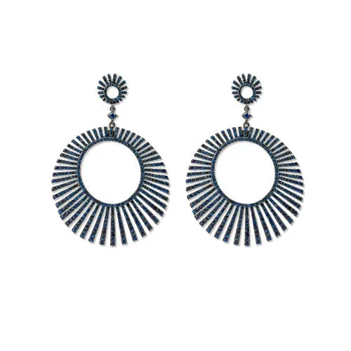 Sapphire Mod Dangle Earrings
