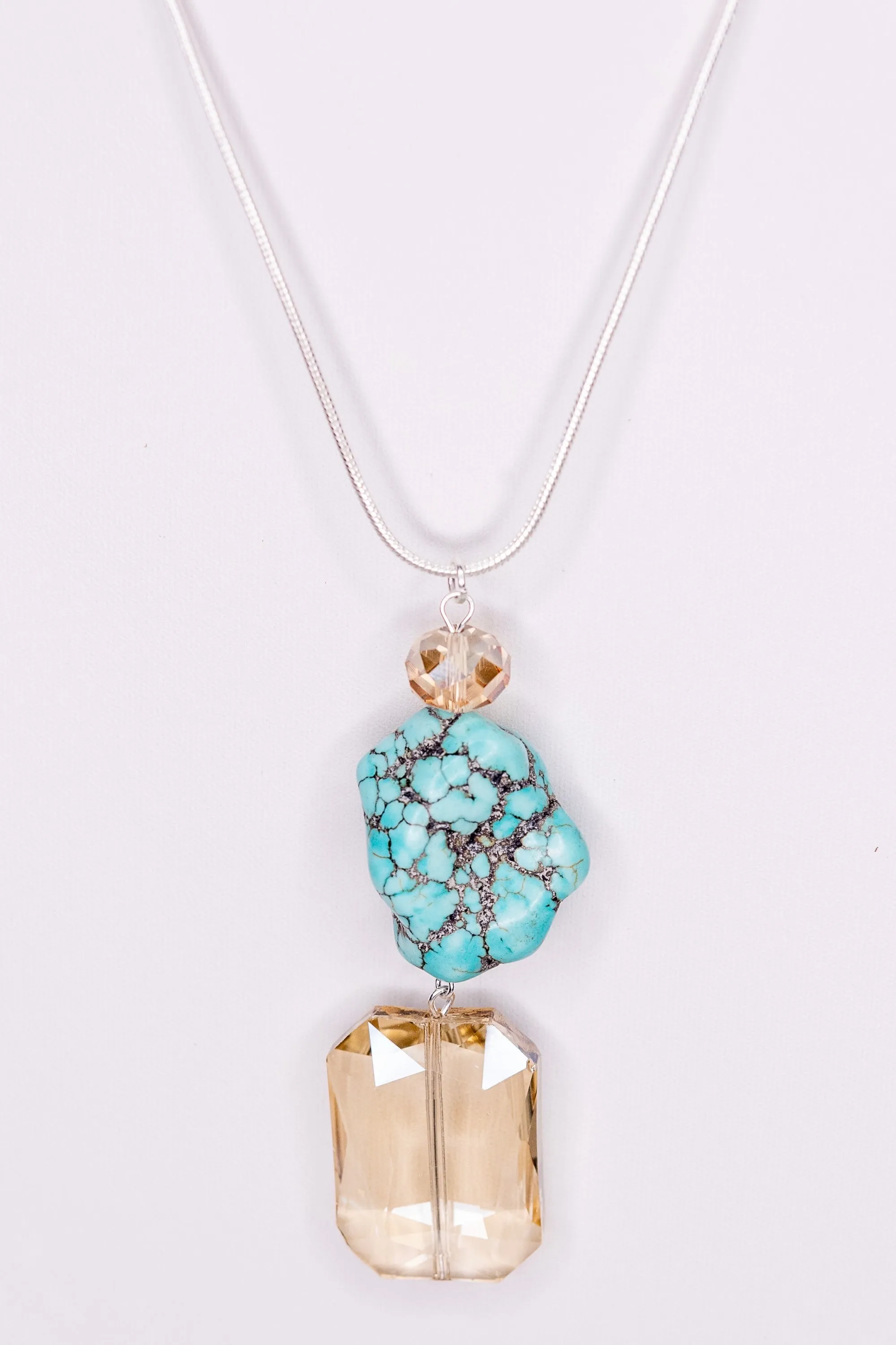Scarlet Turquoise Stone Necklace