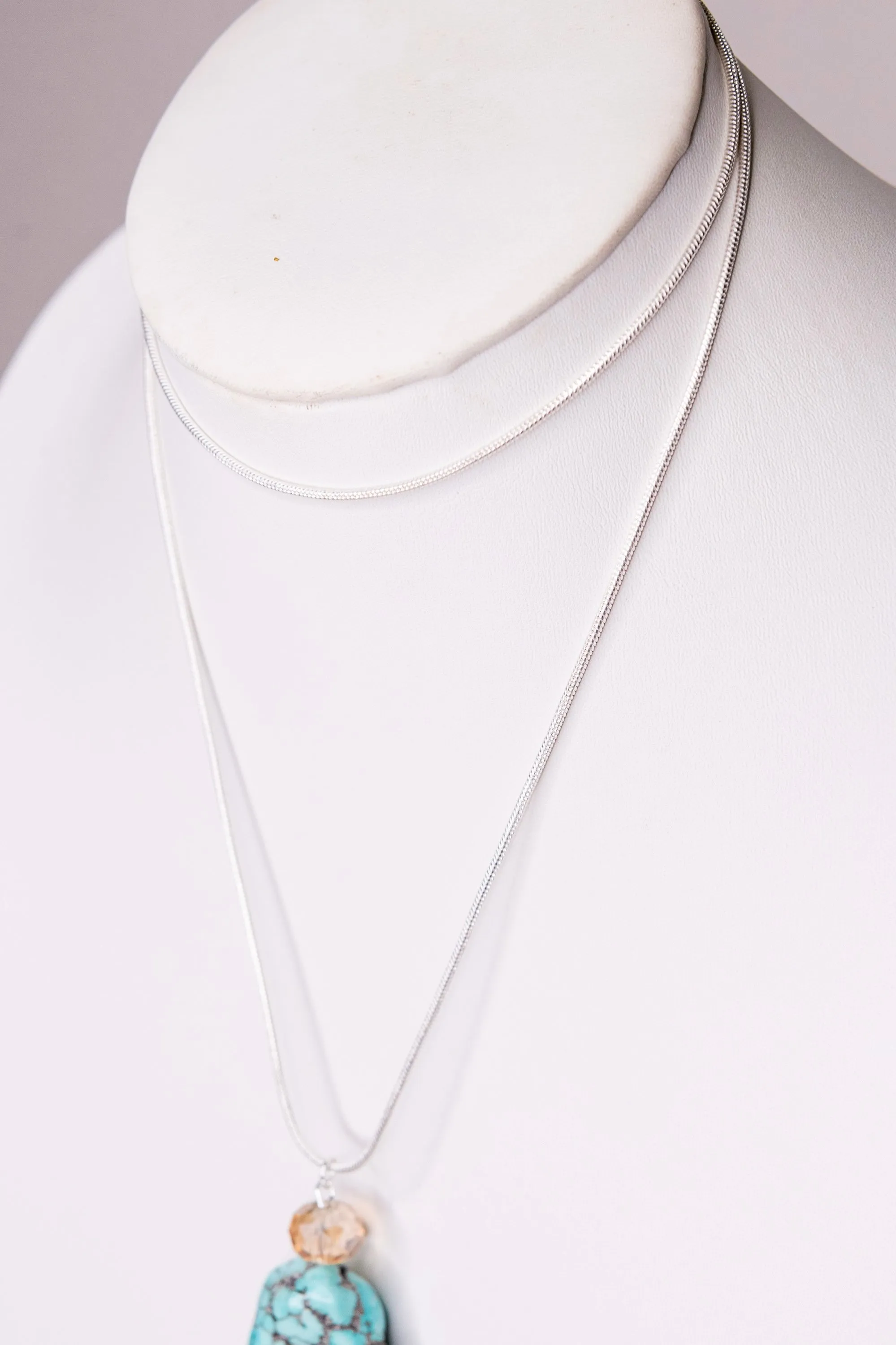 Scarlet Turquoise Stone Necklace
