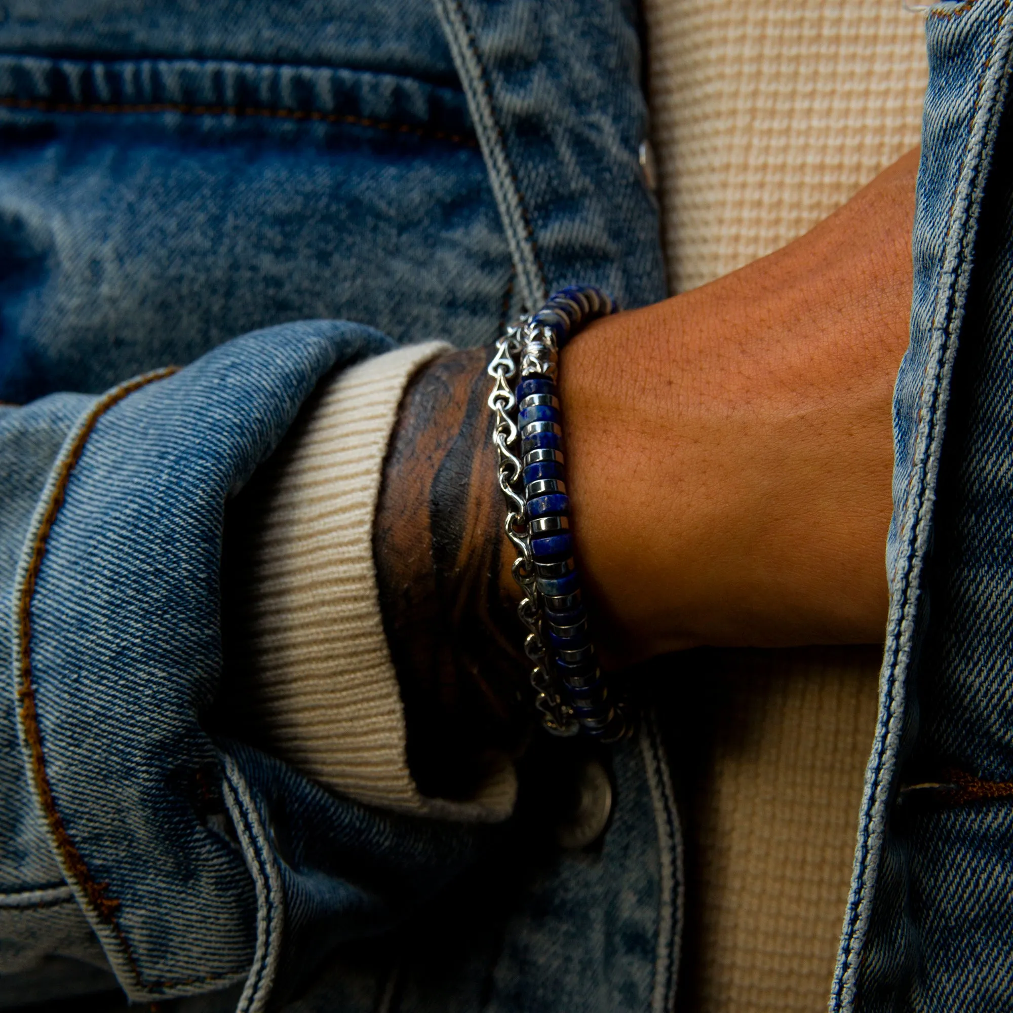 Silver Teardrop Chain Bracelet