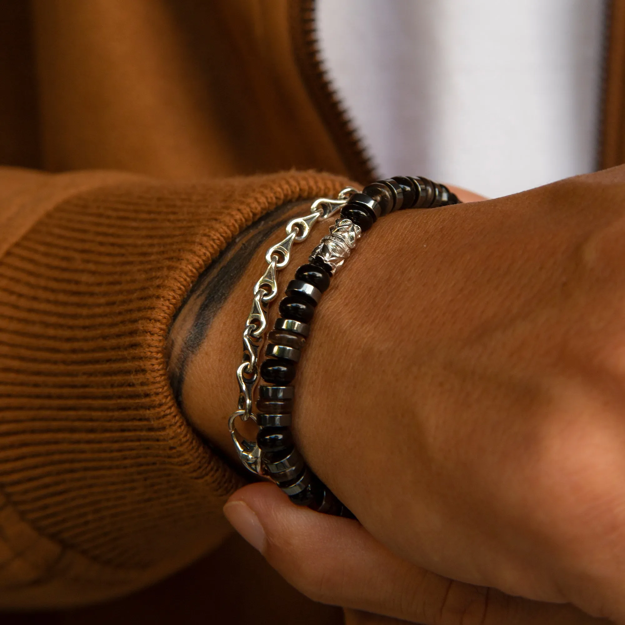 Silver Teardrop Chain Bracelet