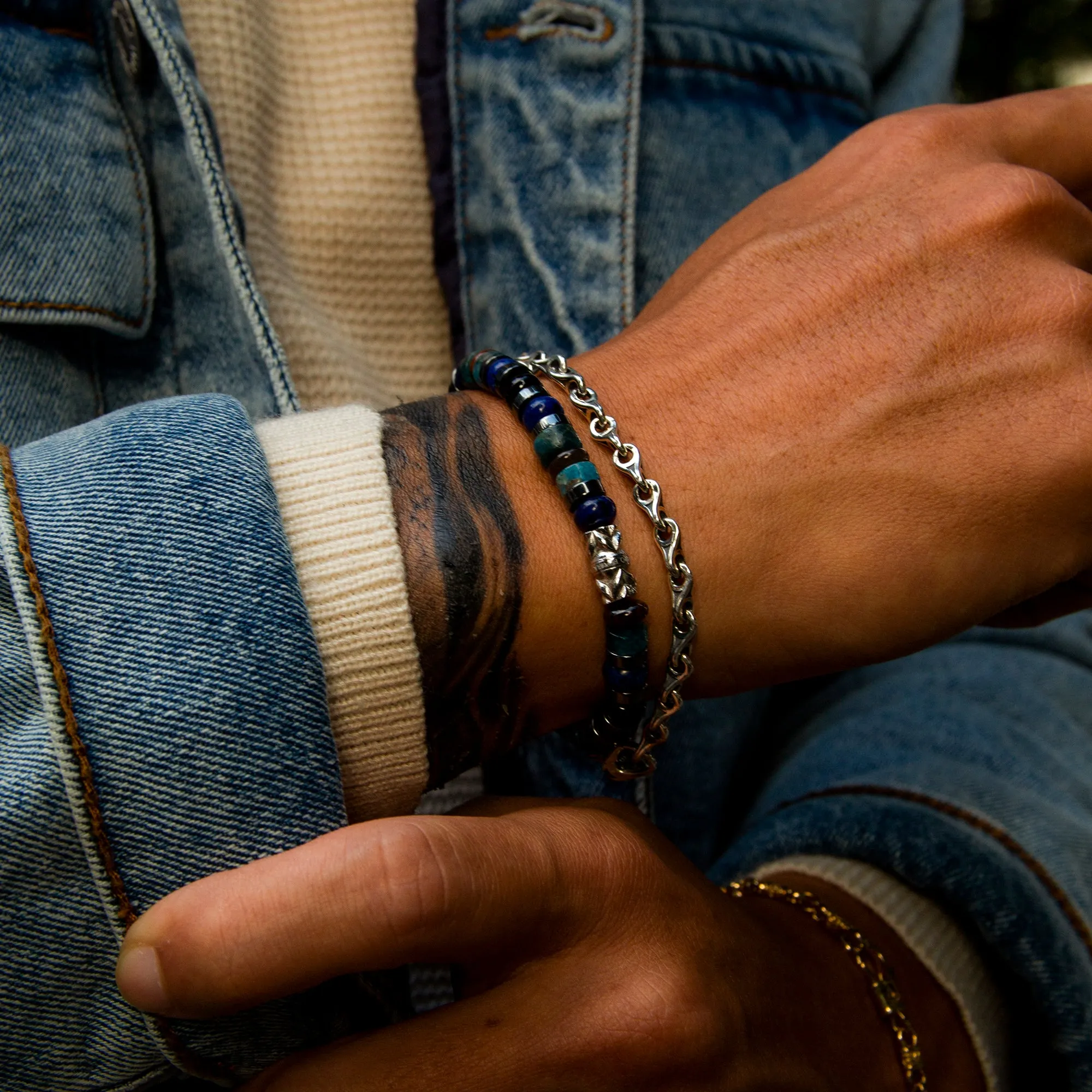 Silver Teardrop Chain Bracelet