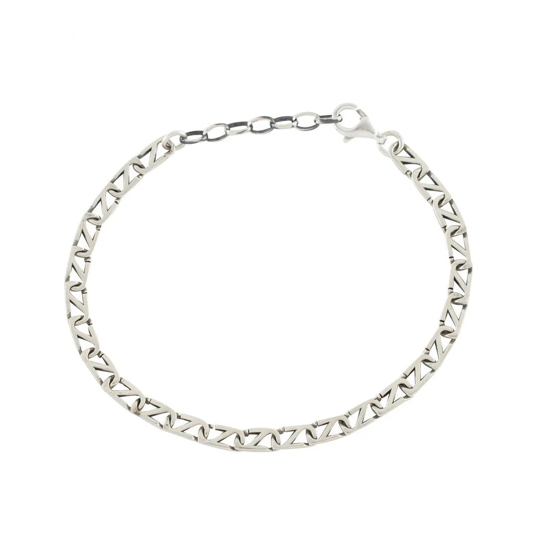 Silver Trademark Chain Link Bracelet