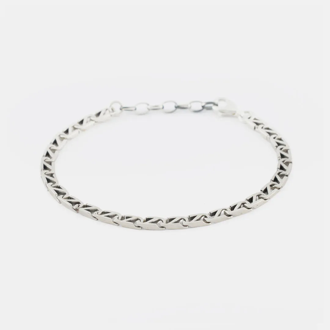 Silver Trademark Chain Link Bracelet