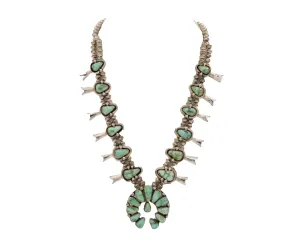 Sonoran Turquoise Squash Blossom Necklace | Joelias Draper