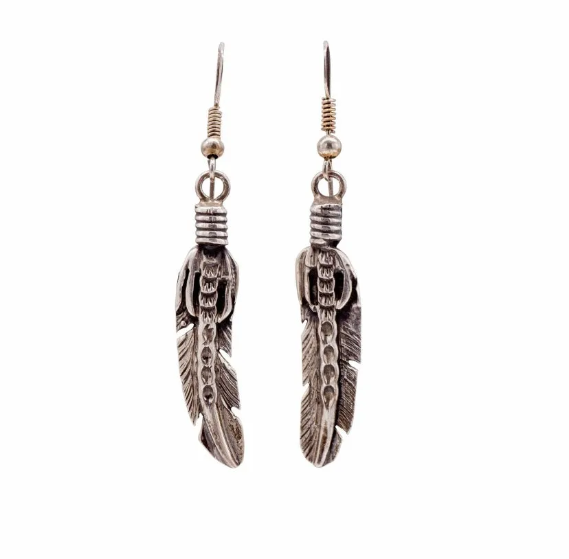 Spiderweb Kingman Feather Necklace | Bernita Begay