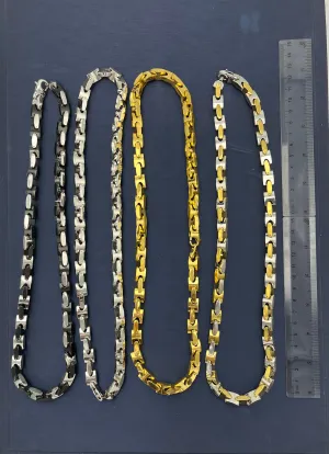 Stainless Steel Long Interlock Bones Link Chain 9mm SALE
