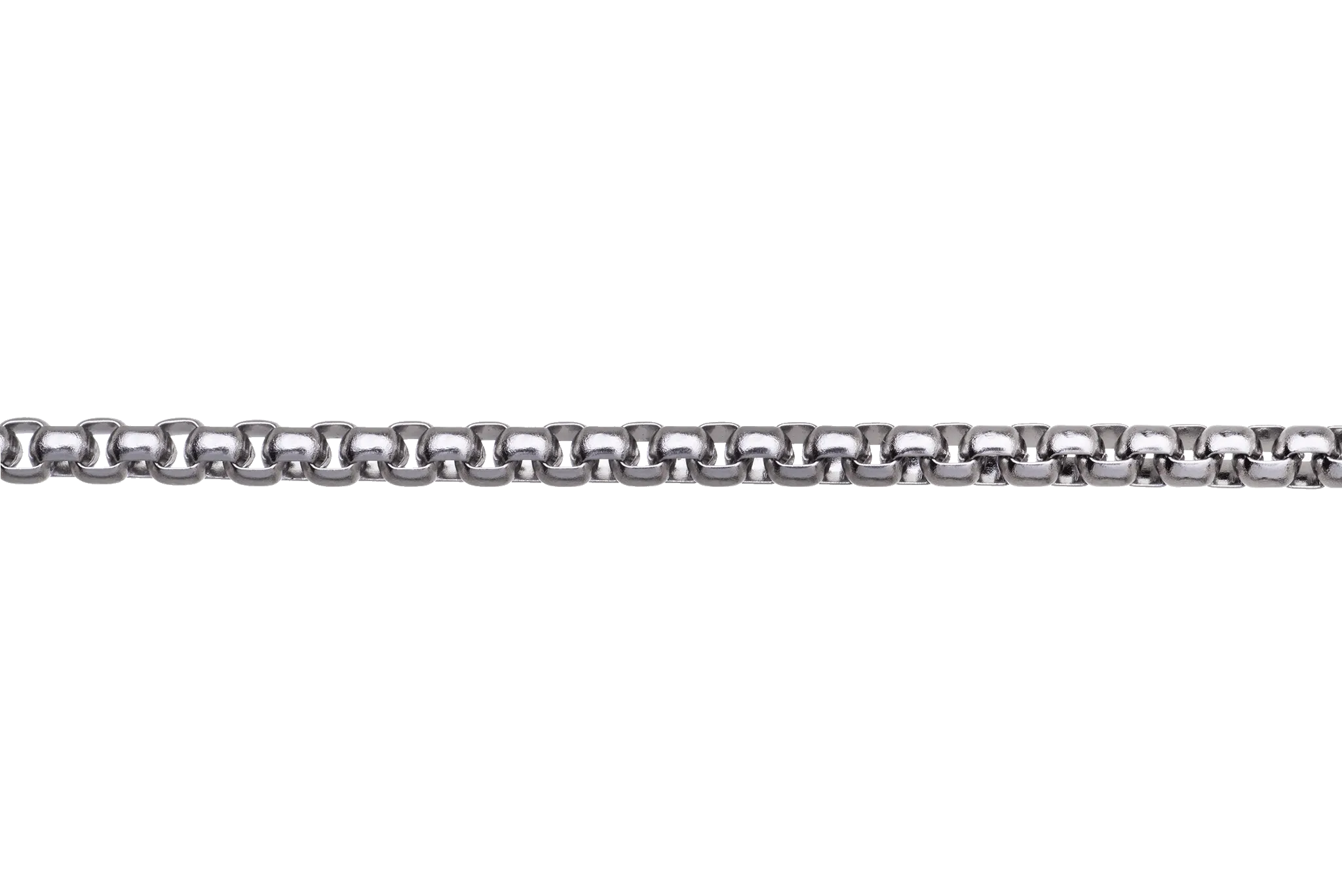 Stainless Steel Venetian Rounded Box Chain  2.9mm sold by the Foot - CH 146SS
