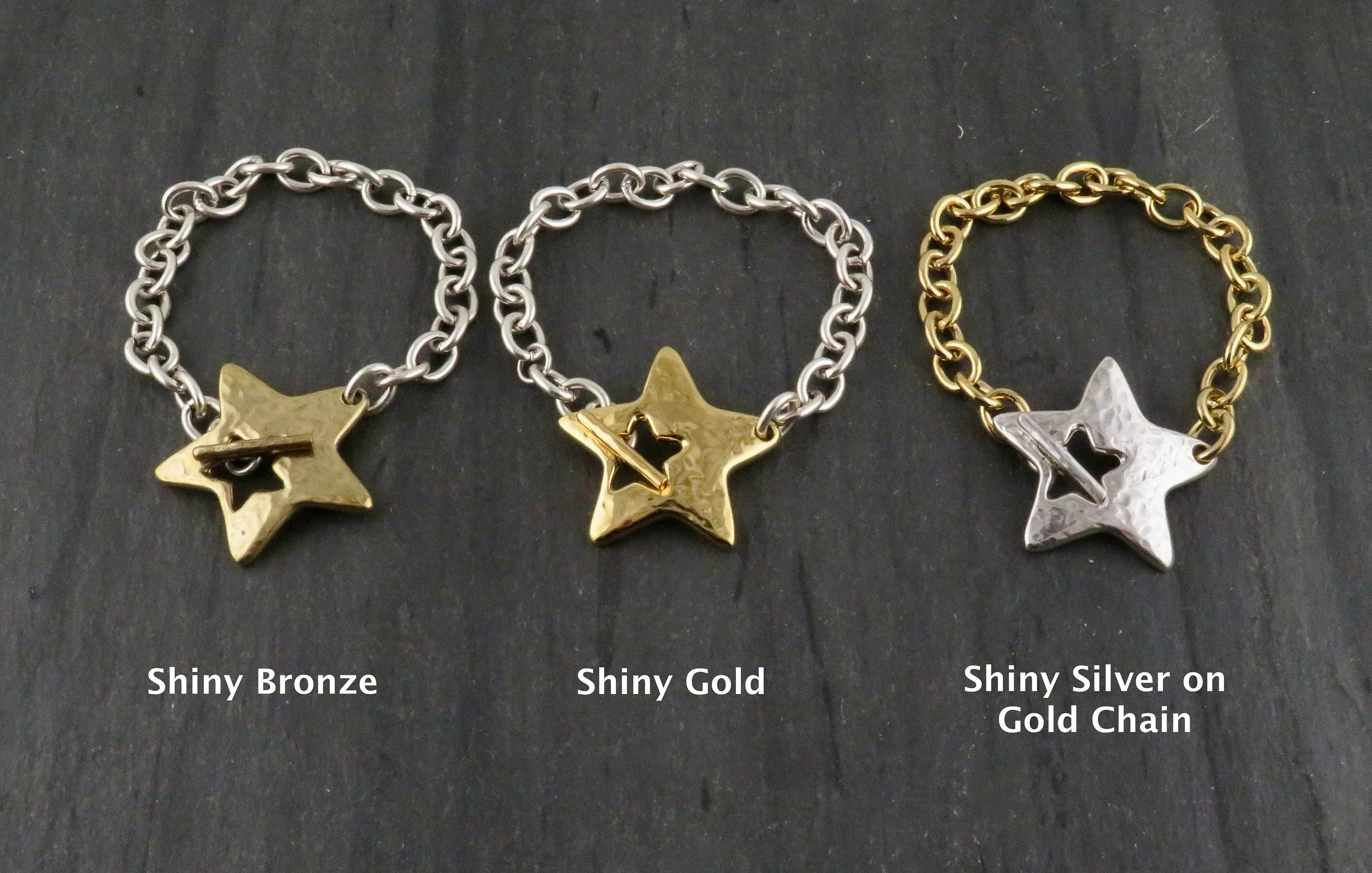 'Star in Front' Bracelet - Mixed Metals