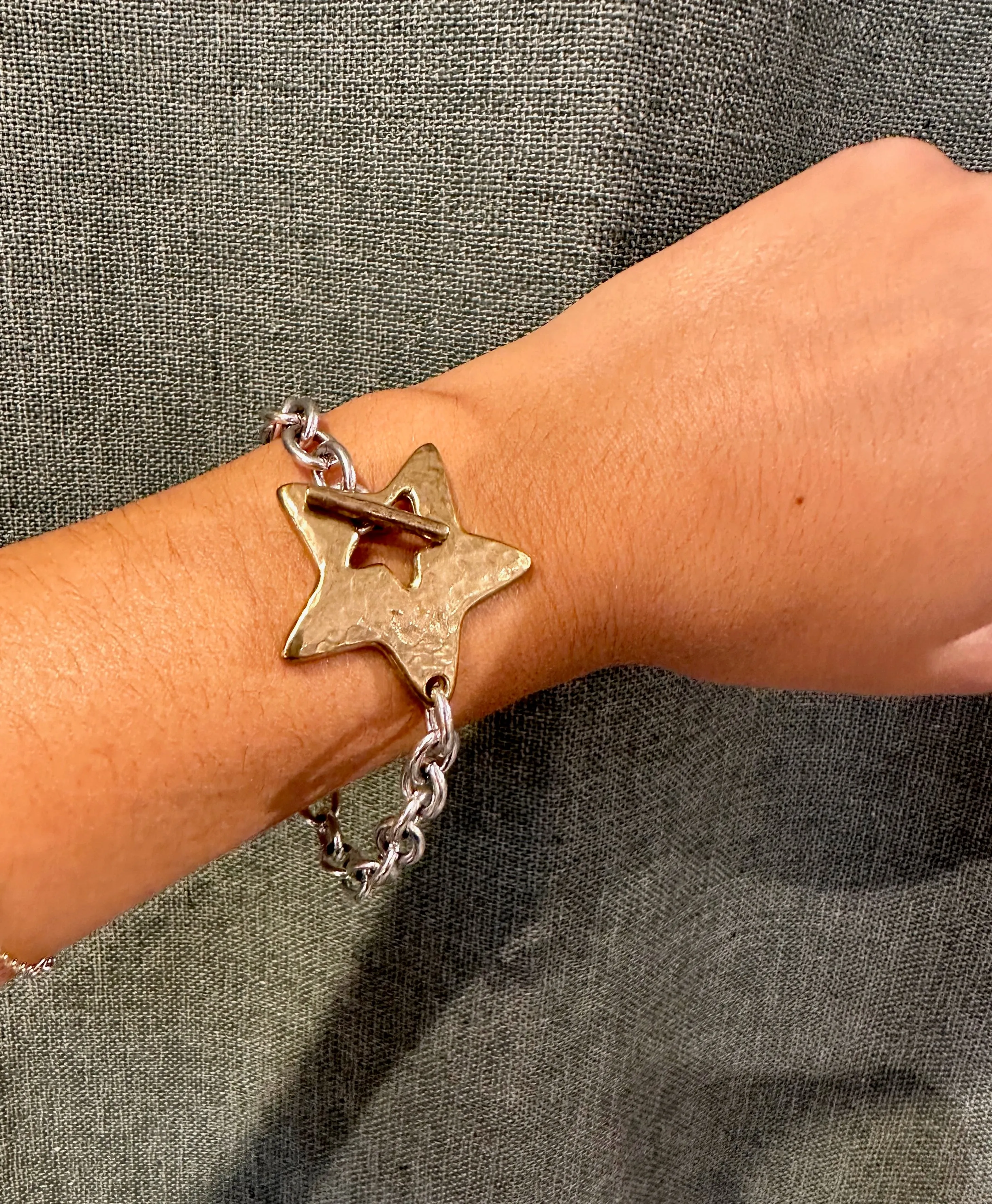 'Star in Front' Bracelet - Mixed Metals