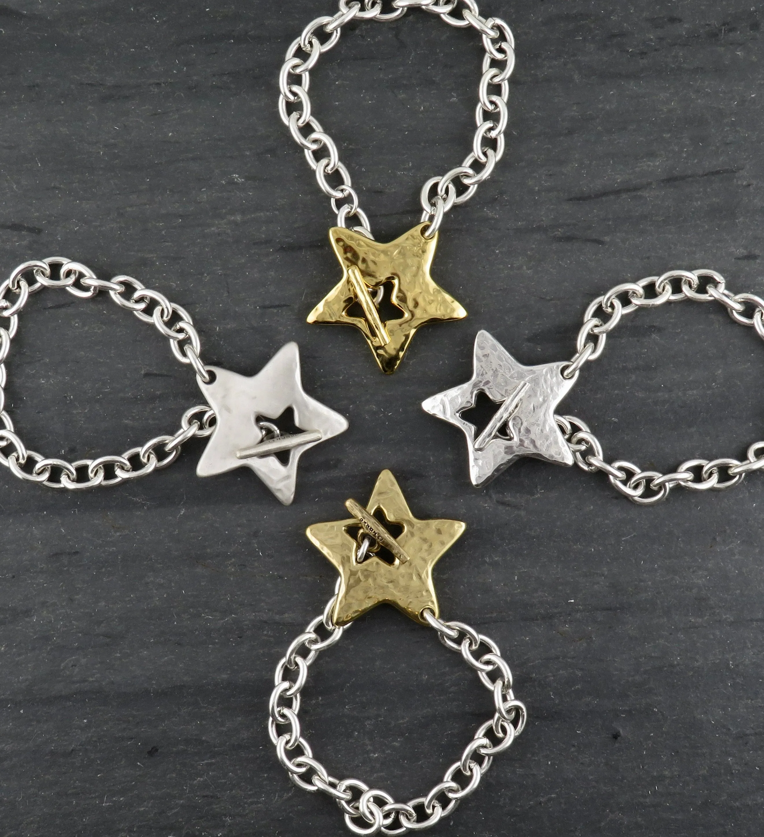 'Star in Front' Bracelet - Mixed Metals