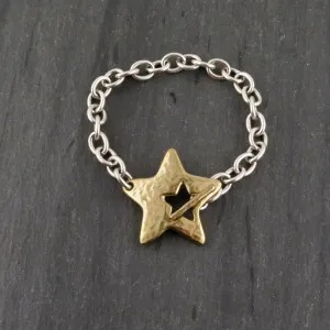 'Star in Front' Bracelet - Mixed Metals