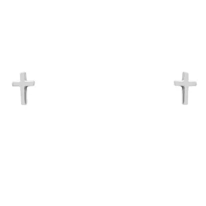Sterling Silver Cross Stud Earrings