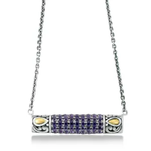 Sterling Silver/18K Amethyst Necklace