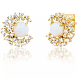 TAI  CZ and Opal  Crescent Studs