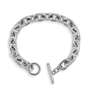 The 'Alexis' Toggle Bracelet in Silver by SAHIRA