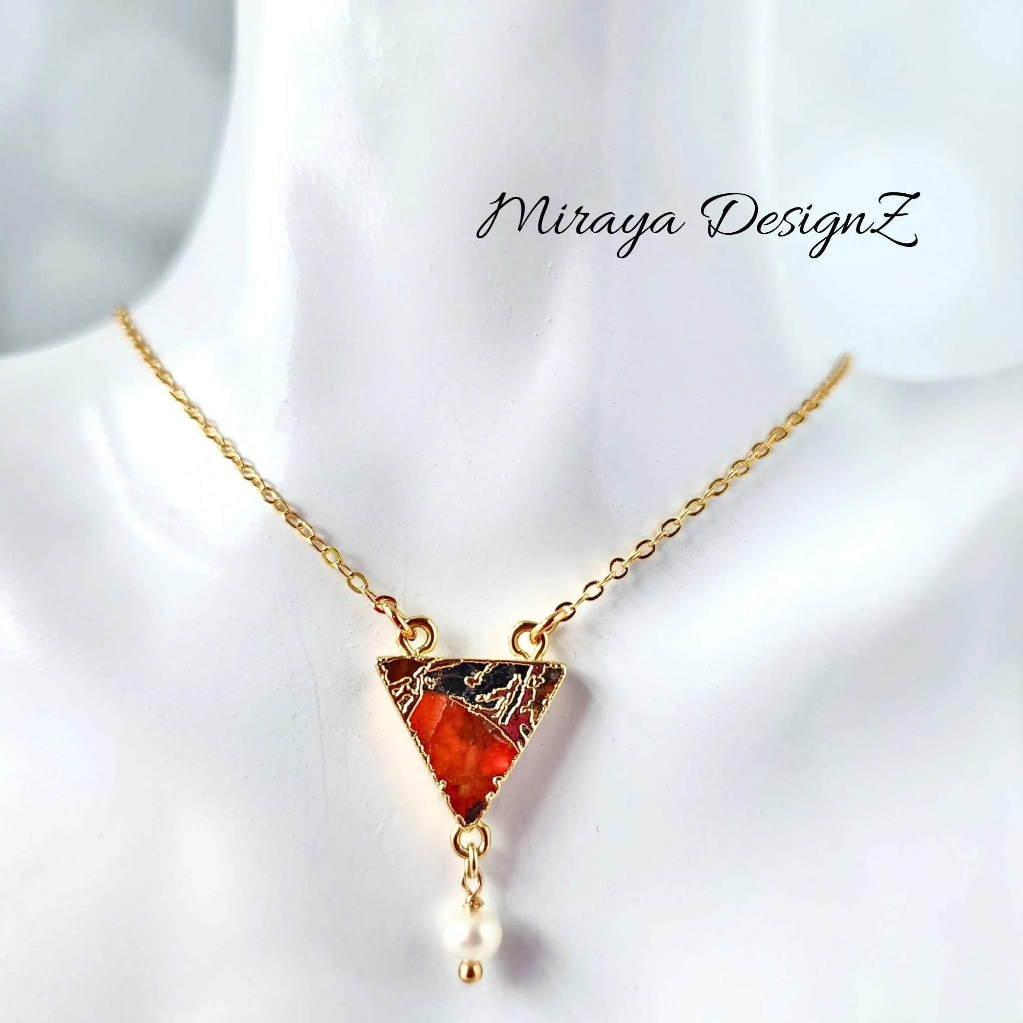 Triangle Mojave Turquoise Necklace