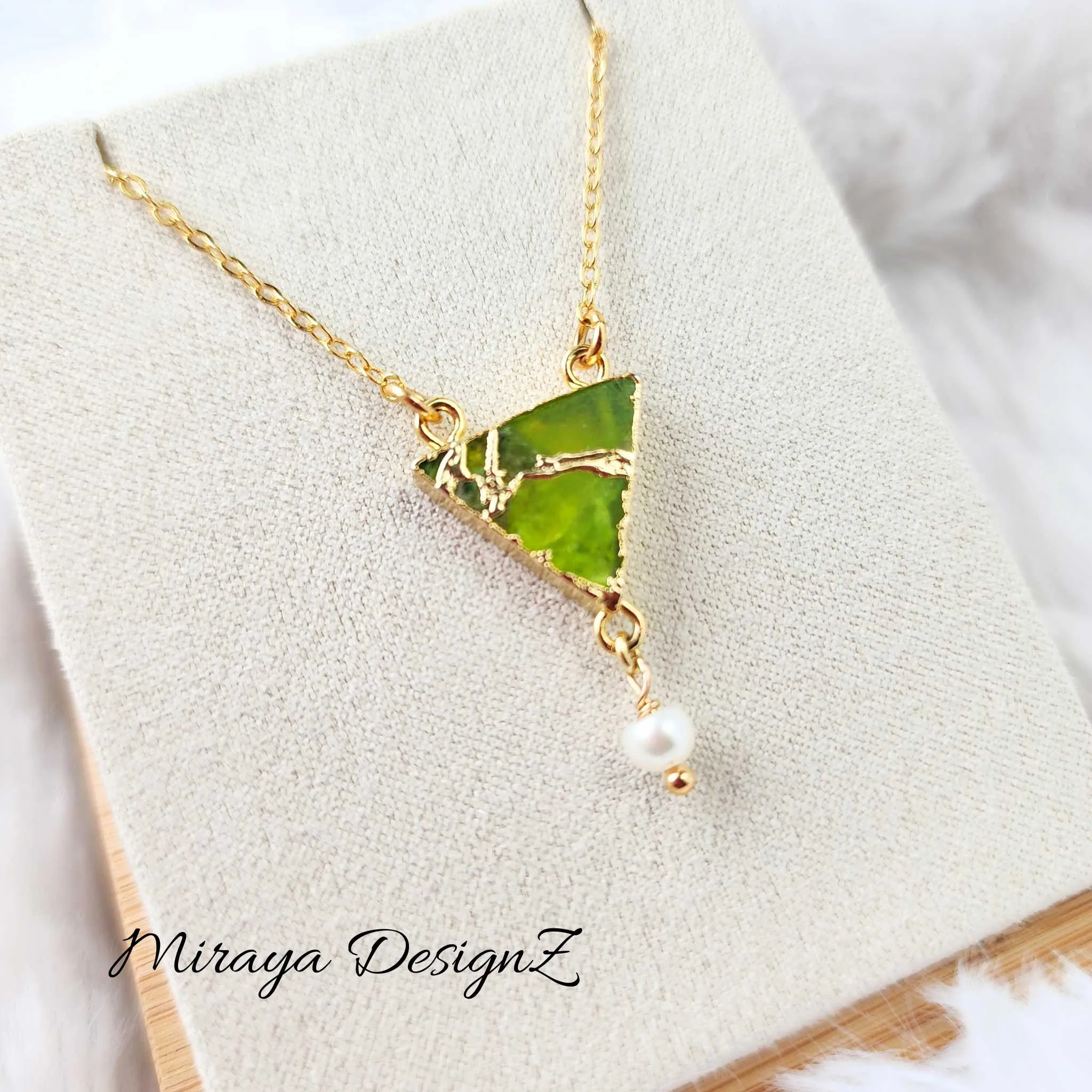 Triangle Mojave Turquoise Necklace