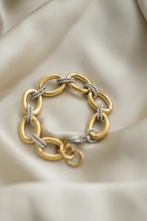 Two Tone Link Bracelet