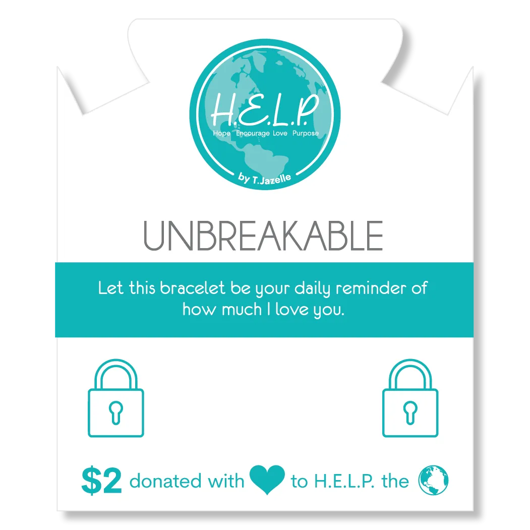 Unbreakable Charm with Blue Zebra Jade Charity Bracelet