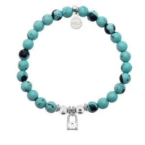 Unbreakable Charm with Blue Zebra Jade Charity Bracelet