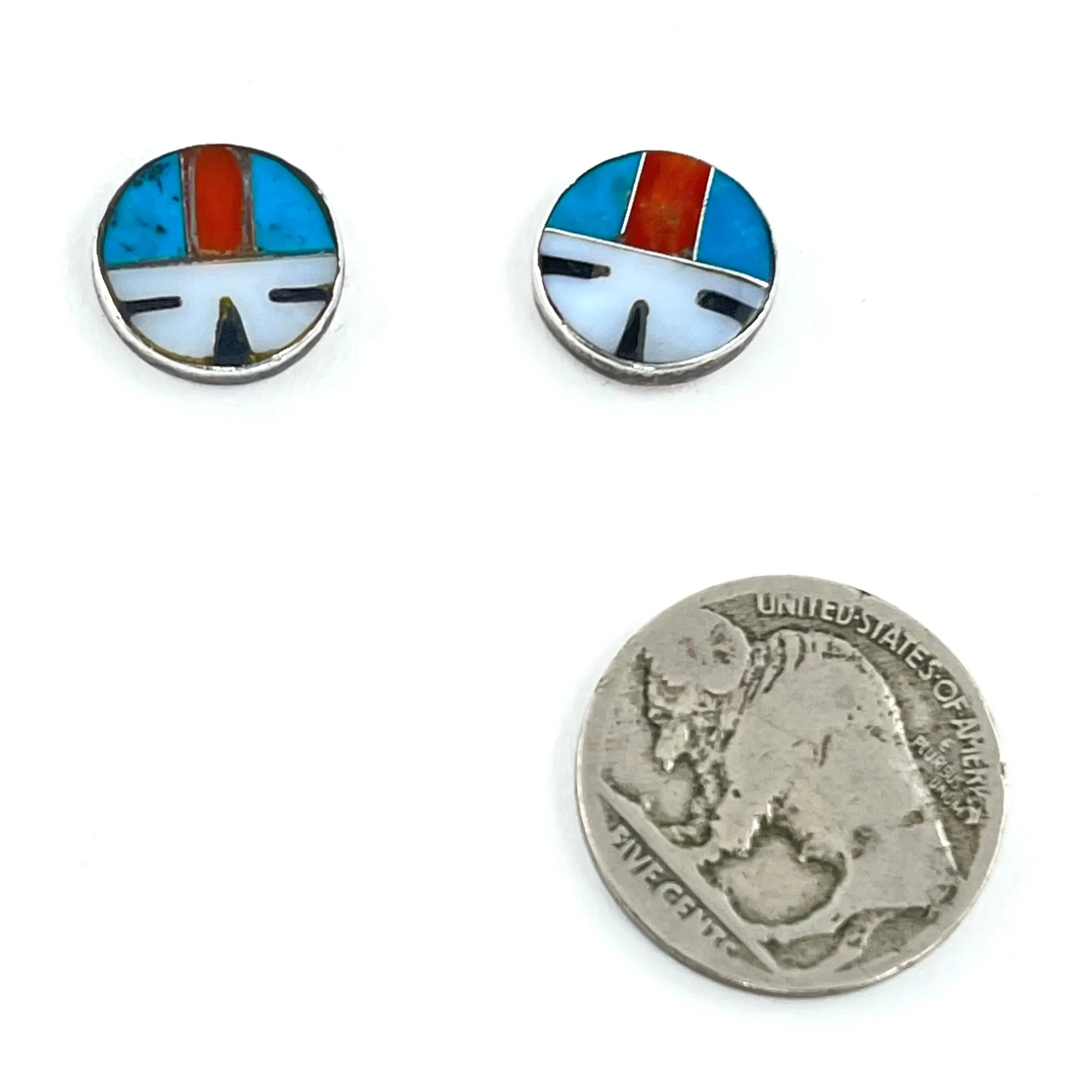 Vintage Zuni Sunface Studs