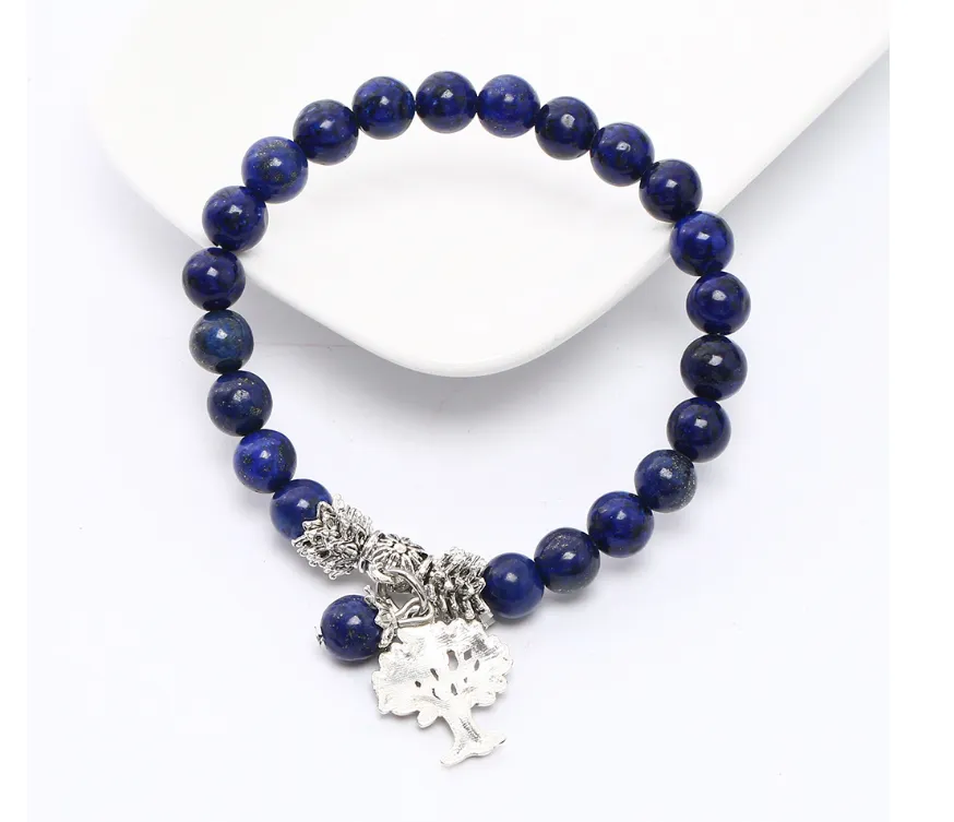 Yoga Lapis Lazuli Tree Of Life Bracelet