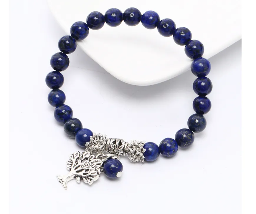 Yoga Lapis Lazuli Tree Of Life Bracelet