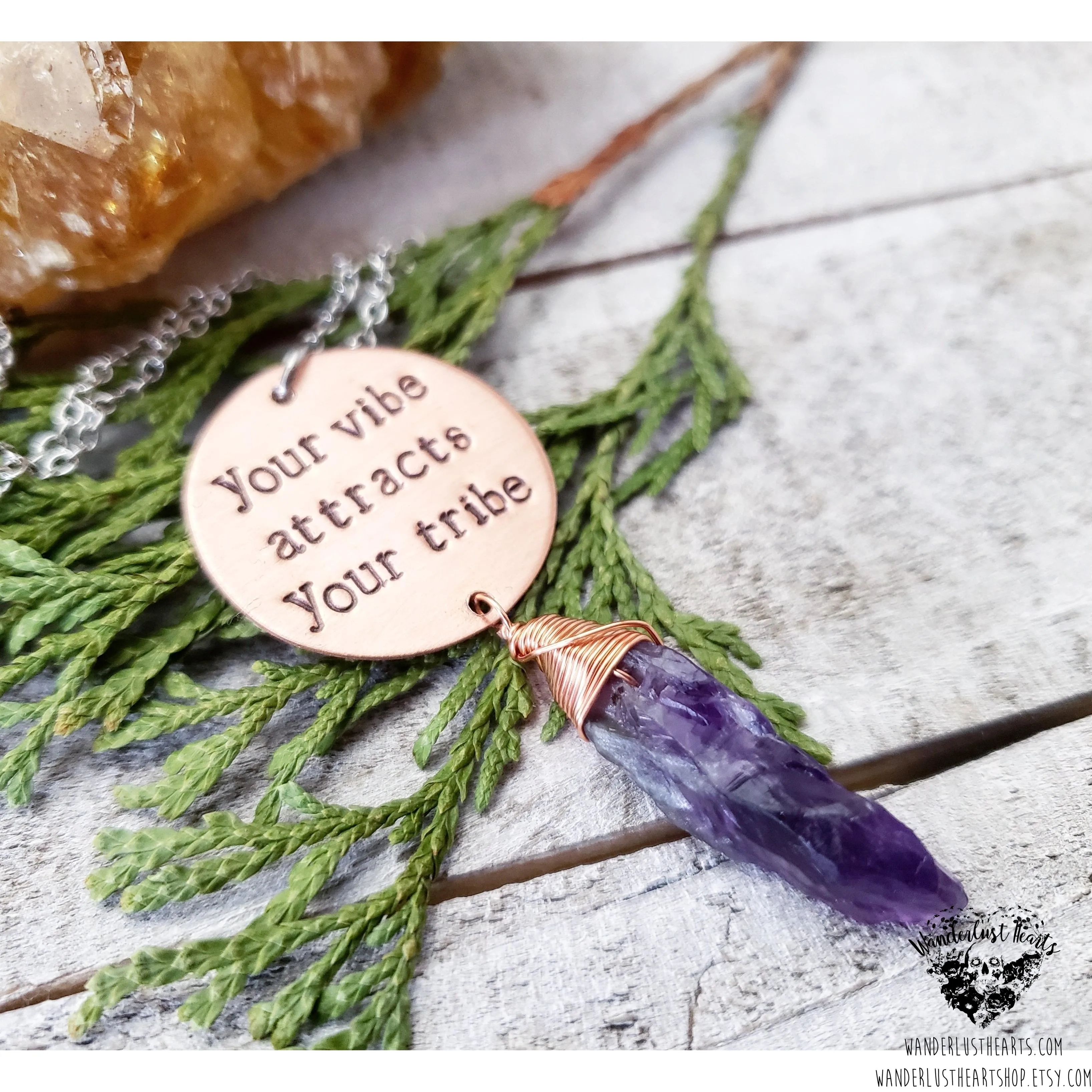 Your vibe attracts your tribe necklace