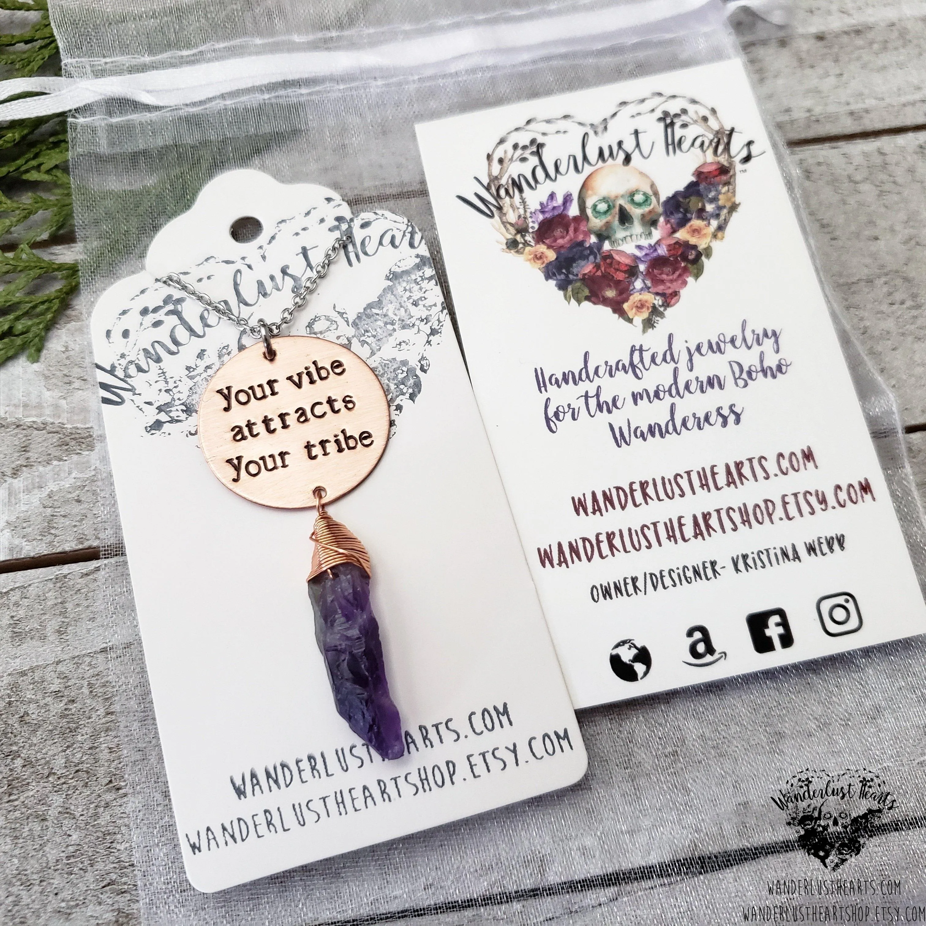 Your vibe attracts your tribe necklace
