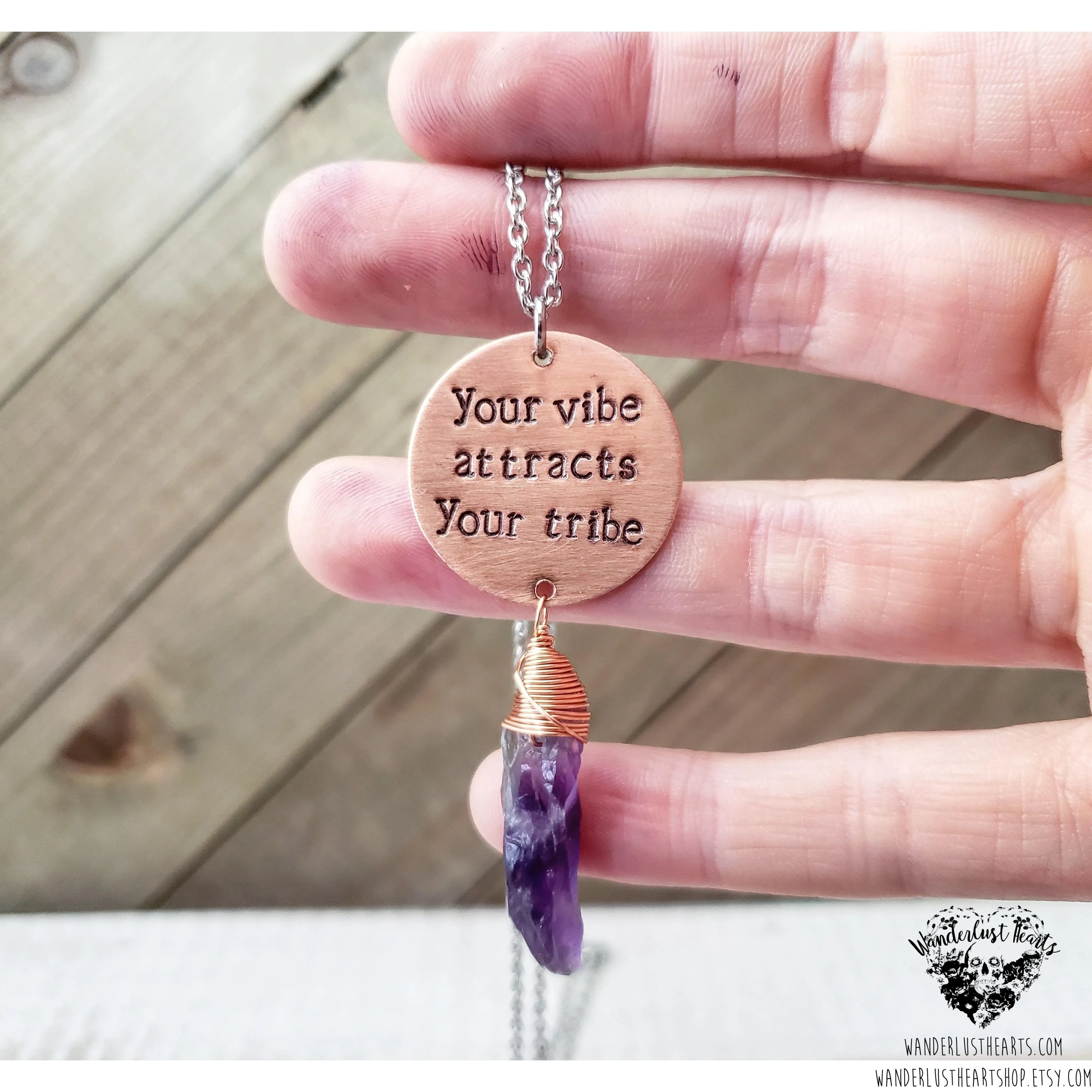 Your vibe attracts your tribe necklace